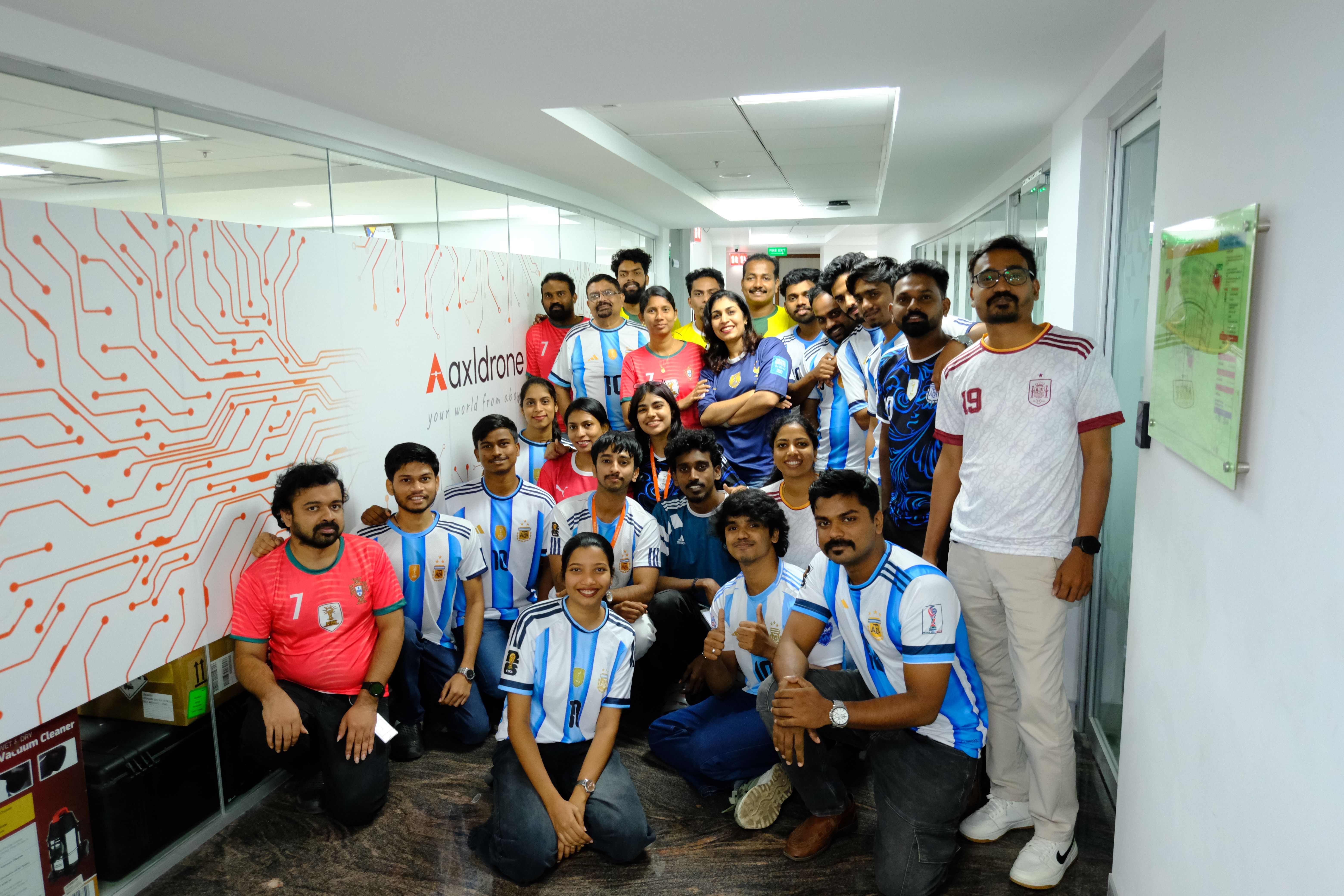 Axldrone team and drone